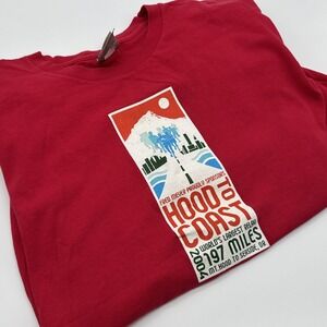 Hood To Coast 2004 Race Official Nike T‎ Shirt Mens XL Red Short Sleeve